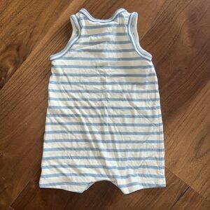 NEW / OSO & ME Lachlan Sport Striped Romper / Onesie 12m